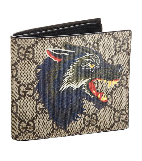 gucci wallet men wolf|checkered gucci wallet.